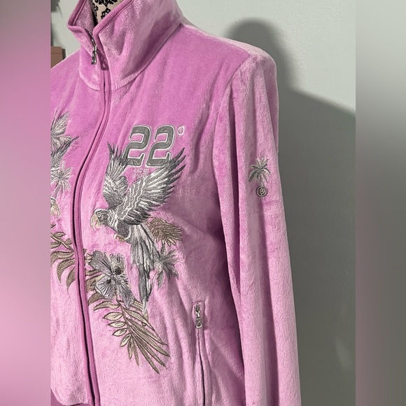 BOGNER Orchid Embroidered Velour Jacket- XL NWOT - Picture 4 of 8